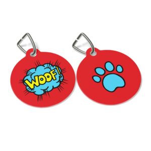 Woof Pet Tag - Stylish Pet ID Tag for Dapper Dogs