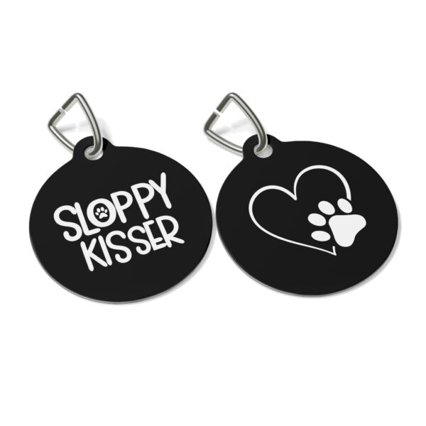 Sloppy Kisser Pet Tag - Stylish Pet ID Tag for Dapper Dogs
