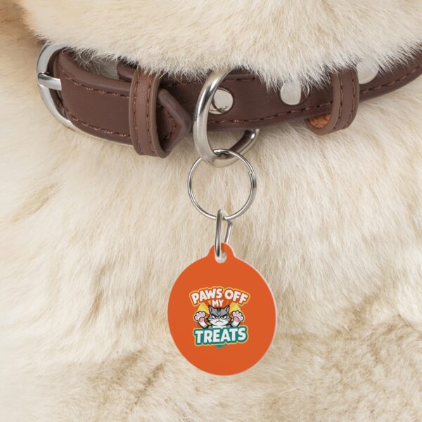 Paws Off My Treats Pet Tag - Stylish Pet ID Tag for Cool Cats - Image 6