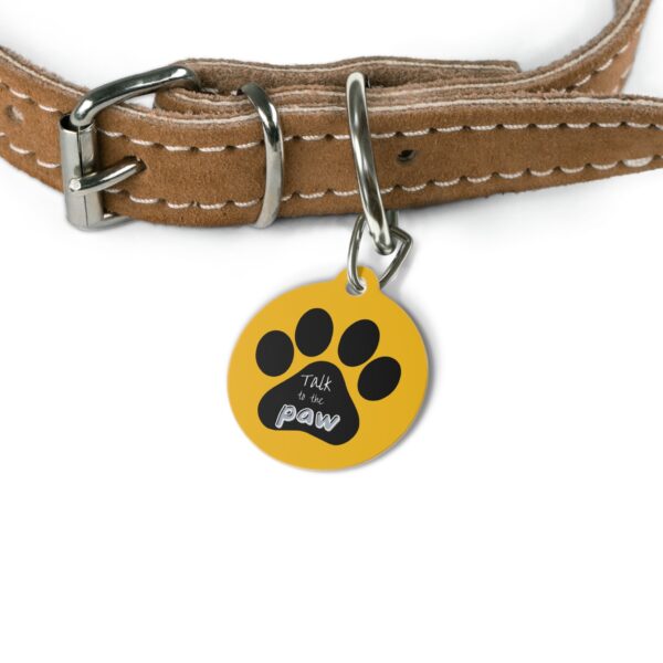 Talk To The Paw Pet Tag - Stylish Pet ID Tag for Dapper Dogs - Image 4
