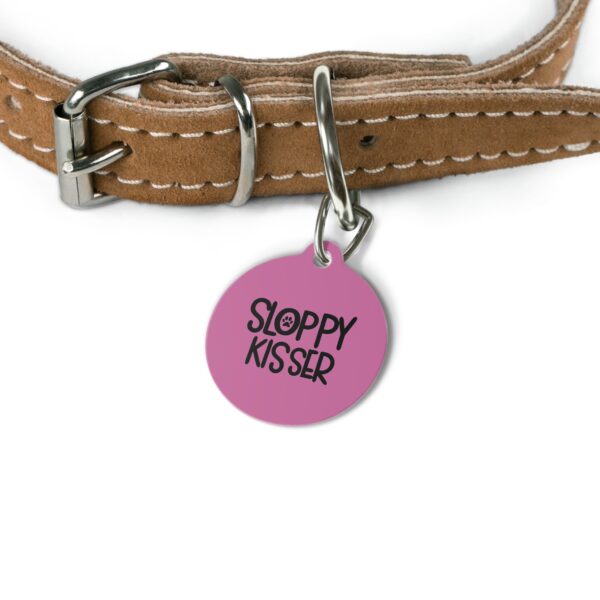 Sloppy Kisser Pet Tag - Stylish Pet ID Tag for Dapper Dogs - Image 4