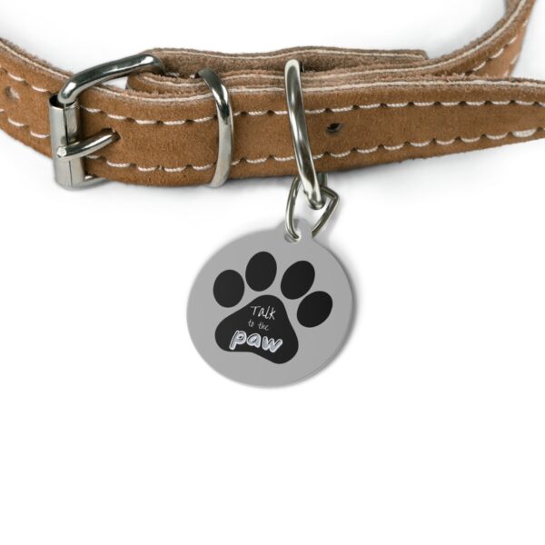 Talk To The Paw Pet Tag - Stylish Pet ID Tag for Dapper Dogs - Image 4