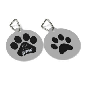 Talk To The Paw Pet Tag - Stylish Pet ID Tag for Dapper Dogs