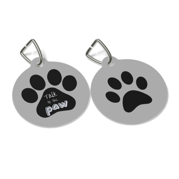 Talk To The Paw Pet Tag - Stylish Pet ID Tag for Dapper Dogs