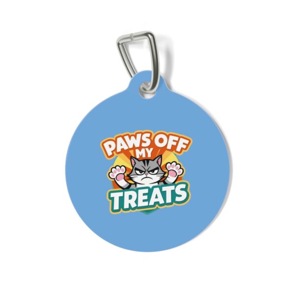 Paws Off My Treats Pet Tag - Stylish Pet ID Tag for Cool Cats - Image 2