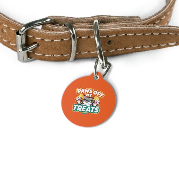 Paws Off My Treats Pet Tag - Stylish Pet ID Tag for Cool Cats - Image 4