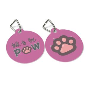 Talk To The Paw Pet Tag - Stylish Pet ID Tag for Fashionable Felines