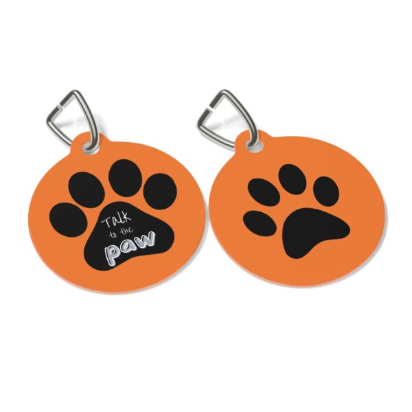 Talk To The Paw Pet Tag - Stylish Pet ID Tag for Dapper Dogs