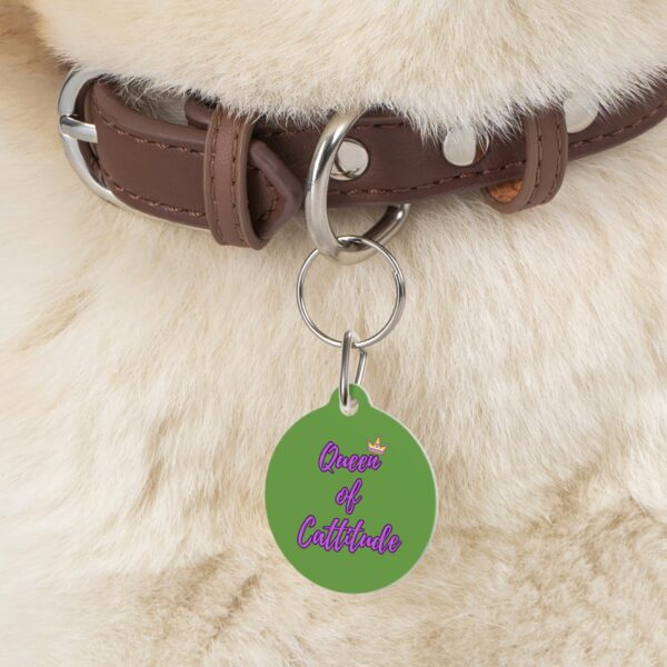 Queen of Cattitude Pet Tag - Stylish Pet ID Tag for Fashionable Felines - Image 5