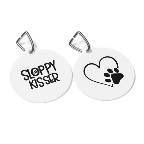 Sloppy Kisser Pet Tag - Stylish Pet ID Tag for Dapper Dogs