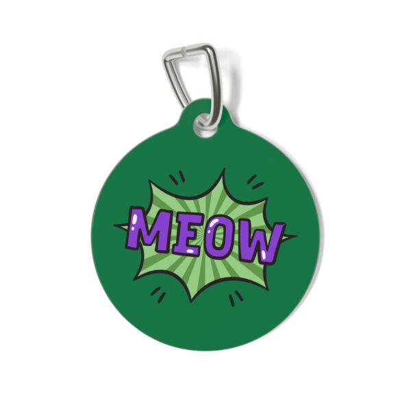 Meow Pet Tag - Stylish Pet ID Tag for Cool Cats - Image 2