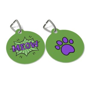 Meow Pet Tag - Stylish Pet ID Tag for Cool Cats