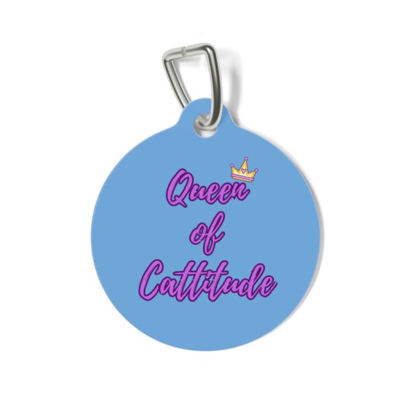 Queen of Cattitude Pet Tag - Stylish Pet ID Tag for Fashionable Felines - Image 2