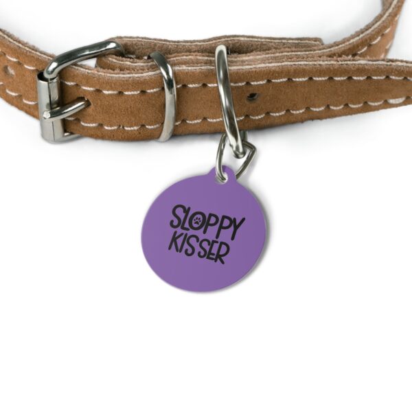 Sloppy Kisser Pet Tag - Stylish Pet ID Tag for Dapper Dogs - Image 4