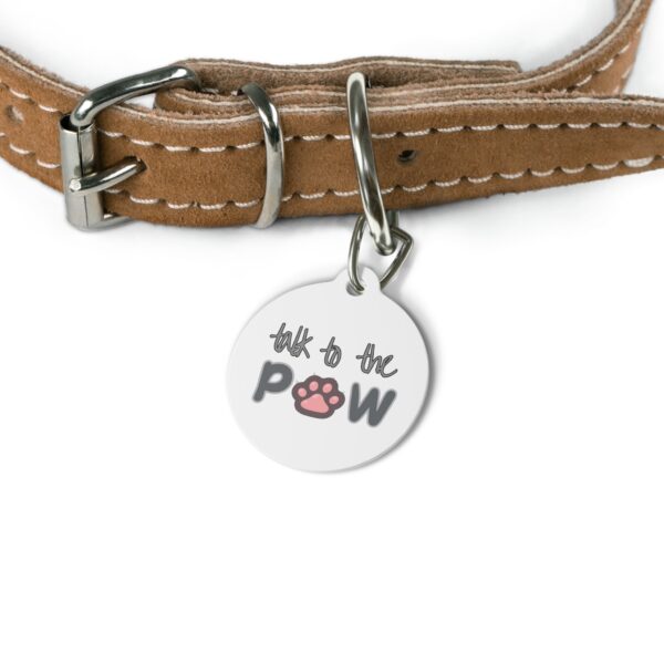 Talk To The Paw Pet Tag - Stylish Pet ID Tag for Fashionable Felines - Image 4