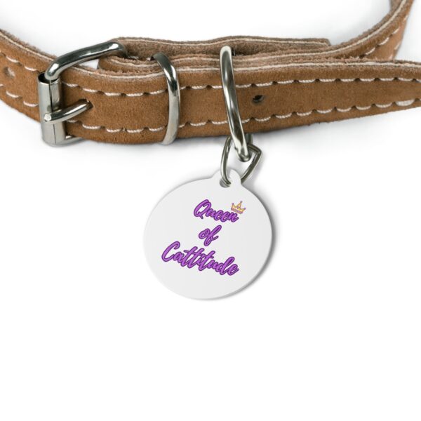 Queen of Cattitude Pet Tag - Stylish Pet ID Tag for Fashionable Felines - Image 4