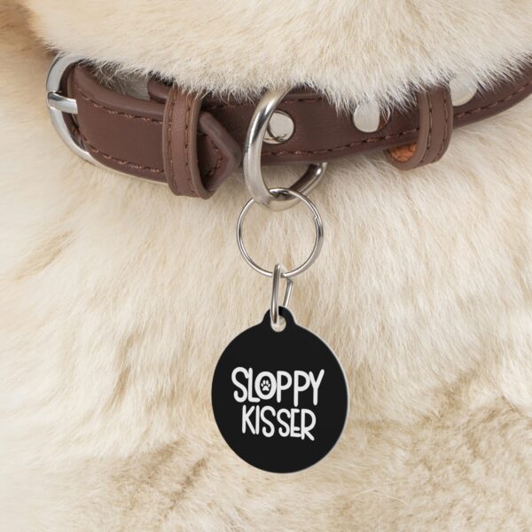 Sloppy Kisser Pet Tag - Stylish Pet ID Tag for Dapper Dogs - Image 5
