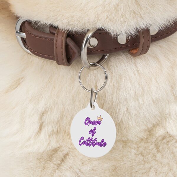 Queen of Cattitude Pet Tag - Stylish Pet ID Tag for Fashionable Felines - Image 5