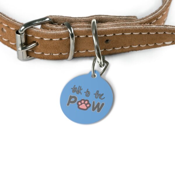 Talk To The Paw Pet Tag - Stylish Pet ID Tag for Fashionable Felines - Image 4