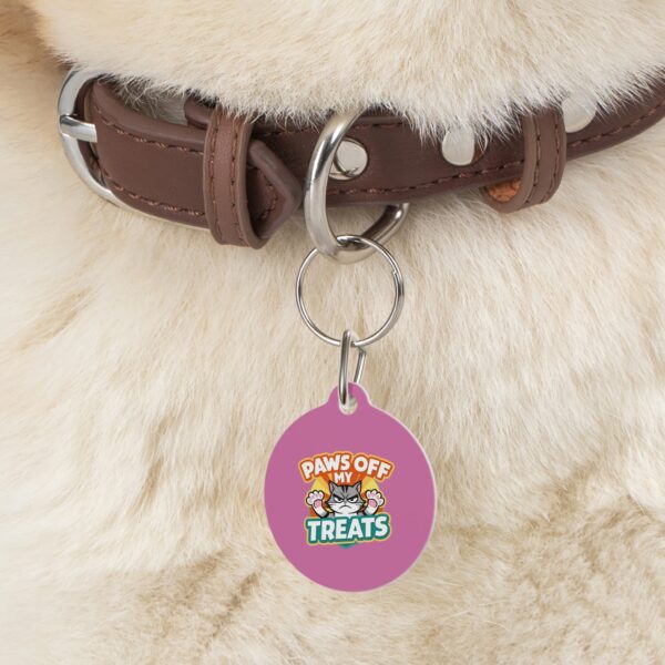 Paws Off My Treats Pet Tag - Stylish Pet ID Tag for Cool Cats - Image 6