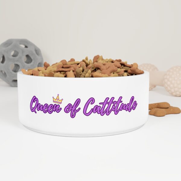 Queen of Cattitude Pet Bowl - Stylish Cat Bowl for Fashionable Felines - Image 5