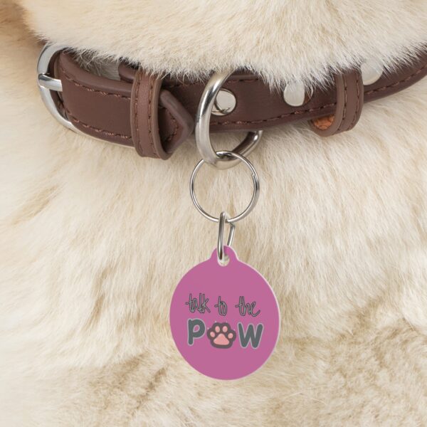 Talk To The Paw Pet Tag - Stylish Pet ID Tag for Fashionable Felines - Image 5