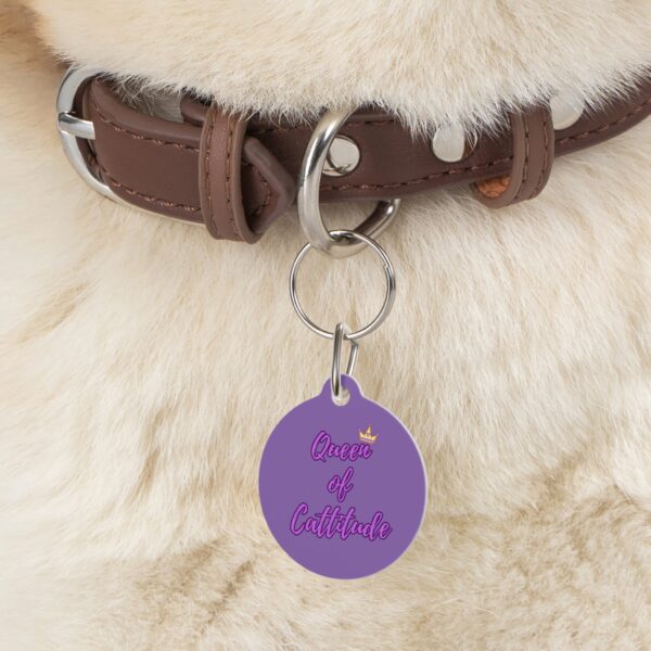 Queen of Cattitude Pet Tag - Stylish Pet ID Tag for Fashionable Felines - Image 5