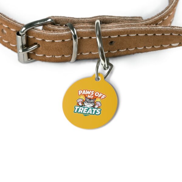 Paws Off My Treats Pet Tag - Stylish Pet ID Tag for Cool Cats - Image 4