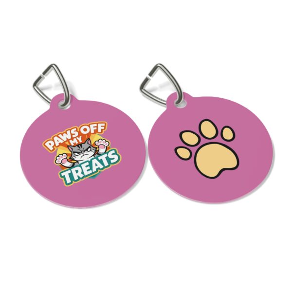 Paws Off My Treats Pet Tag - Stylish Pet ID Tag for Cool Cats