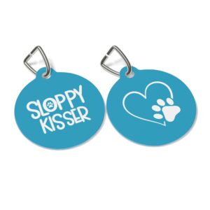 Sloppy Kisser Pet Tag - Stylish Pet ID Tag for Dapper Dogs