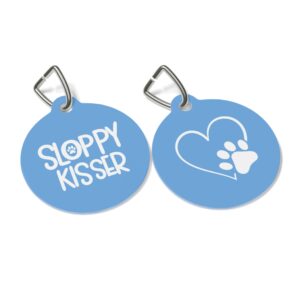 Sloppy Kisser Pet Tag - Stylish Pet ID Tag for Dapper Dogs