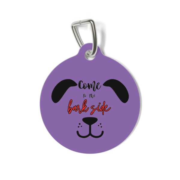 Come To The Bark Side Pet Tag - Stylish Pet ID Tag for Dapper Dogs - Image 2