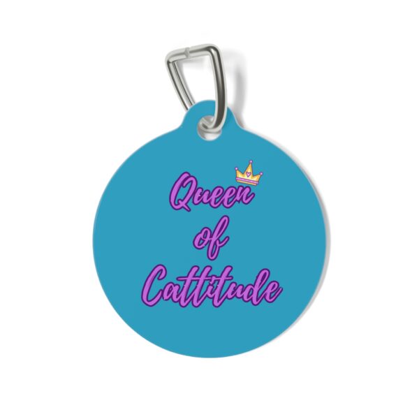 Queen of Cattitude Pet Tag - Stylish Pet ID Tag for Fashionable Felines - Image 2