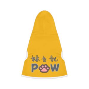 Talk to the Paw Pet Hoodie for Cool Cats