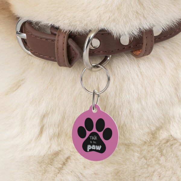 Talk To The Paw Pet Tag - Stylish Pet ID Tag for Dapper Dogs - Image 5