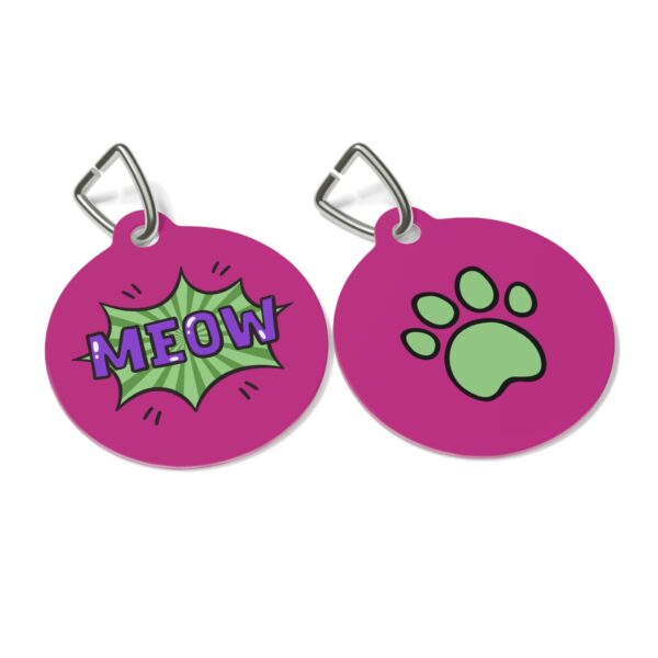Meow Pet Tag - Stylish Pet ID Tag for Cool Cats