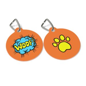 Woof Pet Tag - Stylish Pet ID Tag for Dapper Dogs