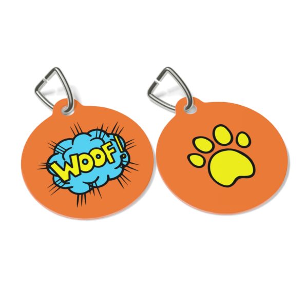 Woof Pet Tag - Stylish Pet ID Tag for Dapper Dogs