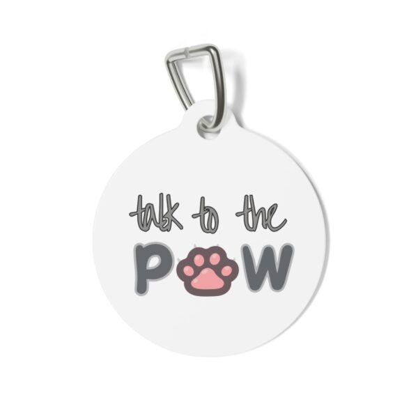 Talk To The Paw Pet Tag - Stylish Pet ID Tag for Fashionable Felines - Image 2