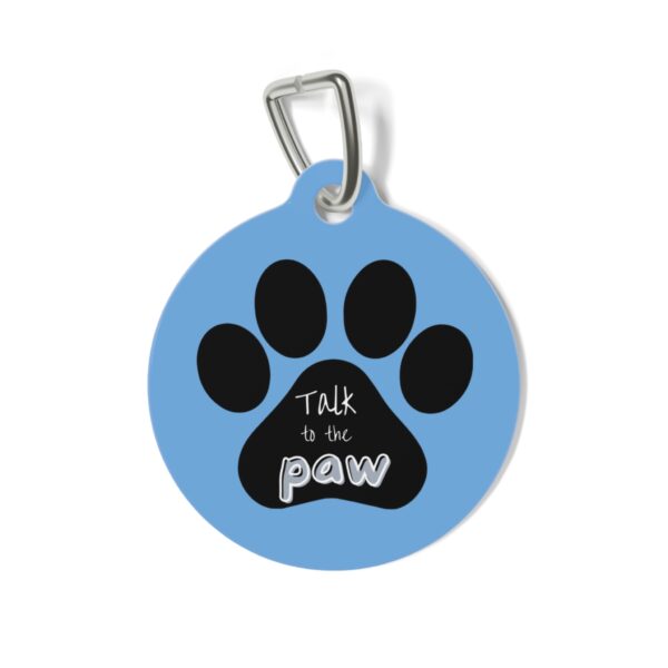 Talk To The Paw Pet Tag - Stylish Pet ID Tag for Dapper Dogs - Image 2