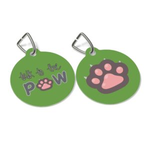 Talk To The Paw Pet Tag - Stylish Pet ID Tag for Fashionable Felines