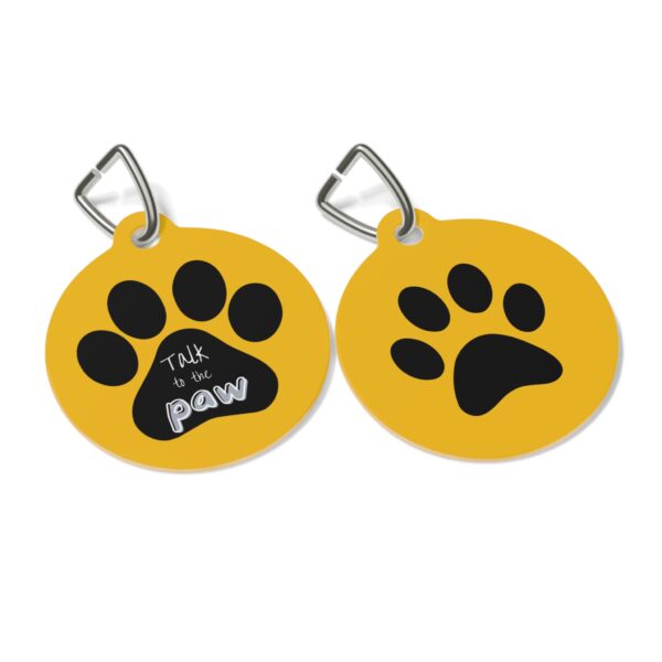 Talk To The Paw Pet Tag - Stylish Pet ID Tag for Dapper Dogs