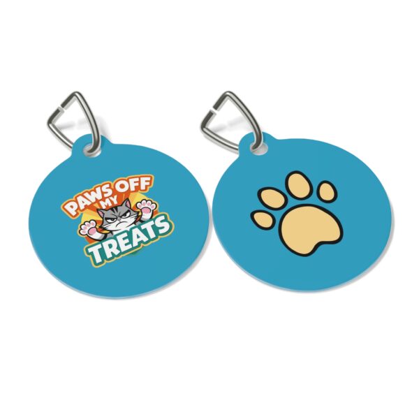 Paws Off My Treats Pet Tag - Stylish Pet ID Tag for Cool Cats