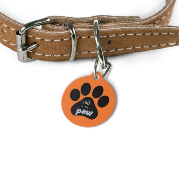 Talk To The Paw Pet Tag - Stylish Pet ID Tag for Dapper Dogs - Image 4
