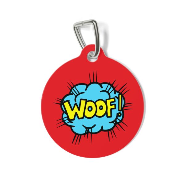 Woof Pet Tag - Stylish Pet ID Tag for Dapper Dogs - Image 2