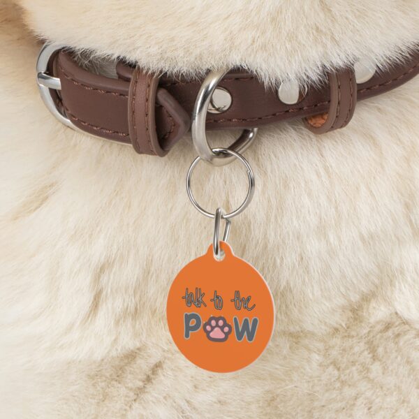 Talk To The Paw Pet Tag - Stylish Pet ID Tag for Fashionable Felines - Image 5