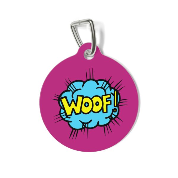 Woof Pet Tag - Stylish Pet ID Tag for Dapper Dogs - Image 2