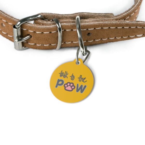 Talk To The Paw Pet Tag - Stylish Pet ID Tag for Fashionable Felines - Image 4