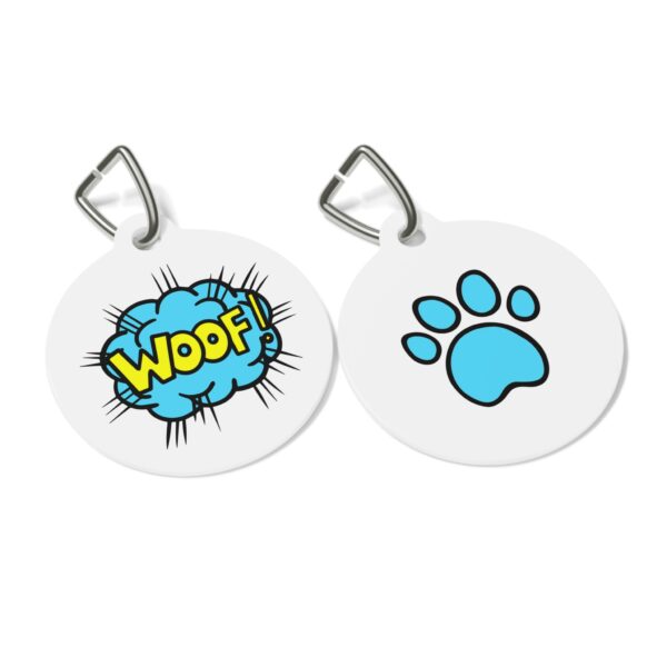 Woof Pet Tag - Stylish Pet ID Tag for Dapper Dogs