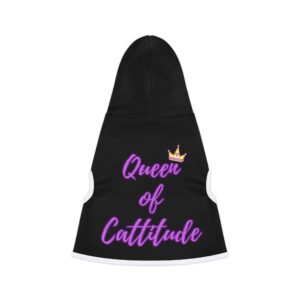Queen of Cattitude Pet Hoodie for Cool Cats